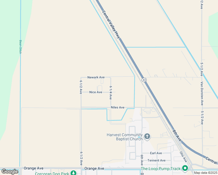 map of restaurants, bars, coffee shops, grocery stores, and more near 6280 Nice Avenue in Corcoran