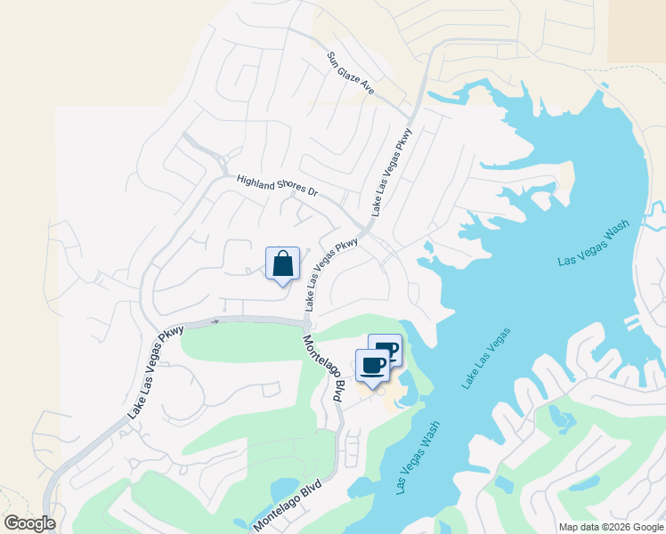 map of restaurants, bars, coffee shops, grocery stores, and more near 33 Falling Ridge Lane in Henderson