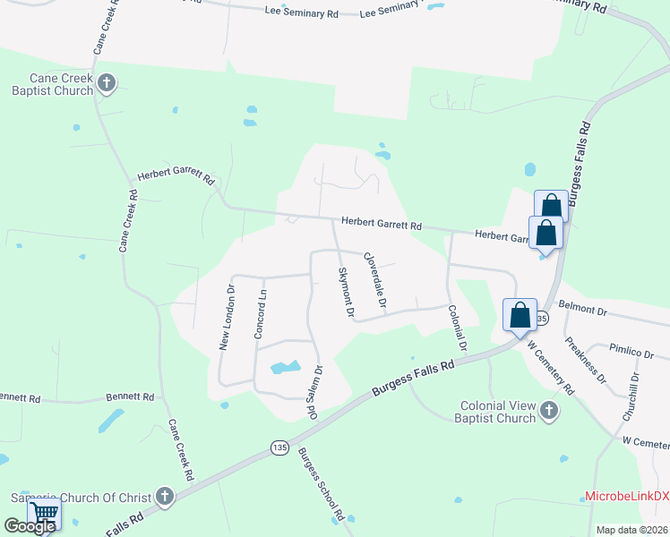 map of restaurants, bars, coffee shops, grocery stores, and more near 2072 Skymont Drive in Cookeville