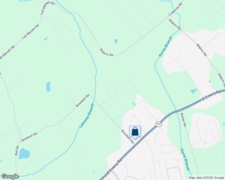 map of restaurants, bars, coffee shops, grocery stores, and more near 6517 Brackett Road in Knoxville
