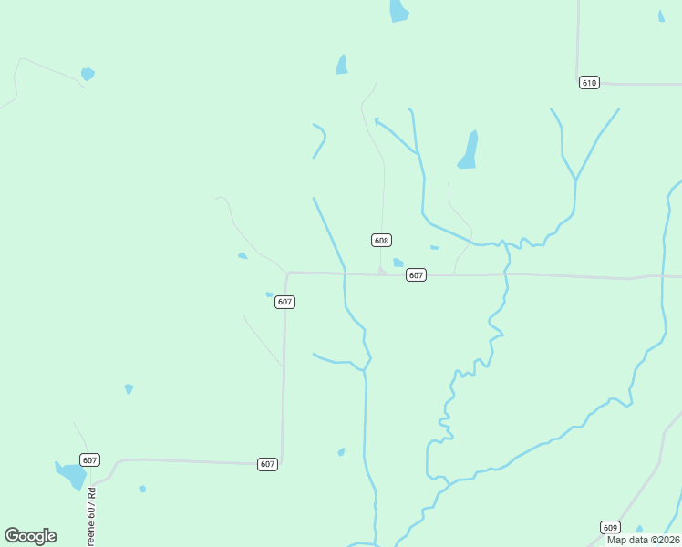map of restaurants, bars, coffee shops, grocery stores, and more near 1649 County Road 607 in Greene County