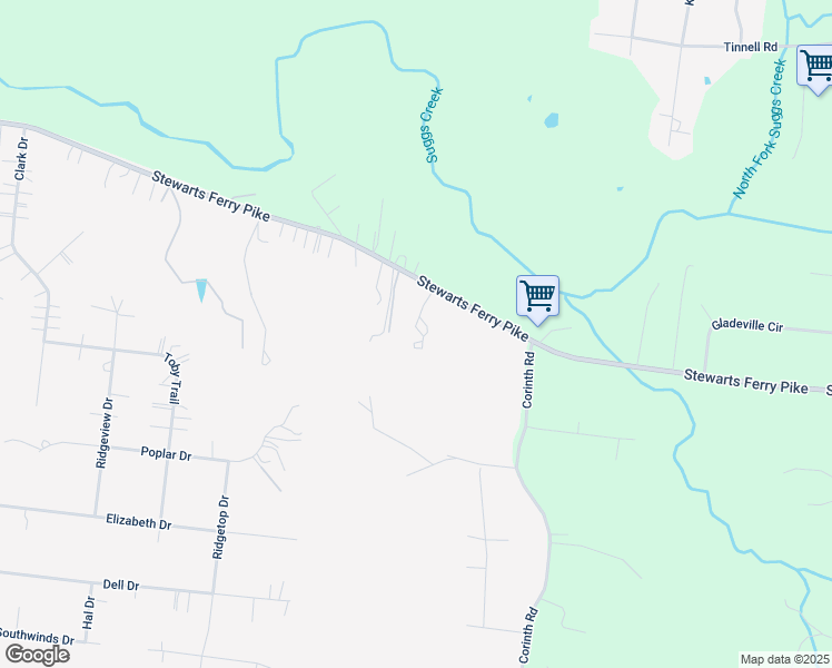 map of restaurants, bars, coffee shops, grocery stores, and more near 4180 Stewarts Ferry Pike in Mt. Juliet