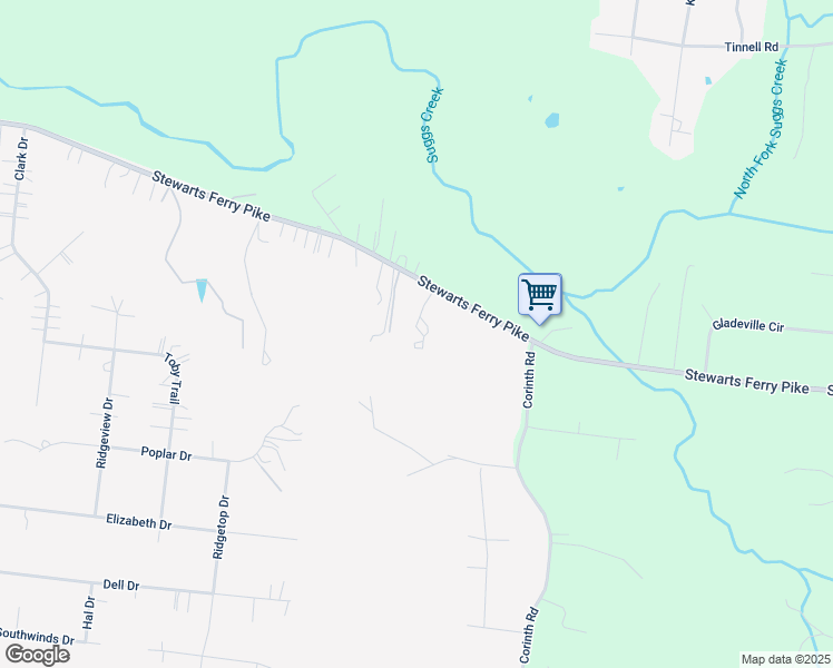 map of restaurants, bars, coffee shops, grocery stores, and more near 4180 Stewarts Ferry Pike in Mt Juliet
