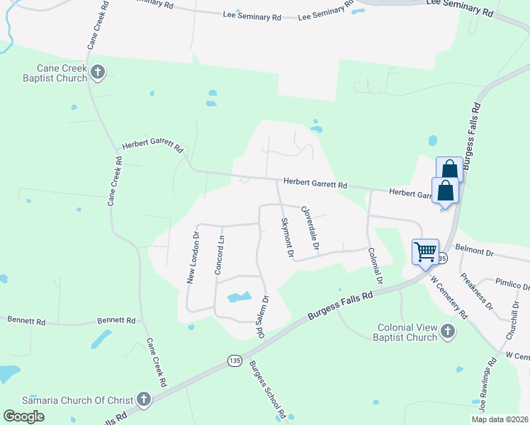 map of restaurants, bars, coffee shops, grocery stores, and more near 2072 Skymont Drive in Cookeville