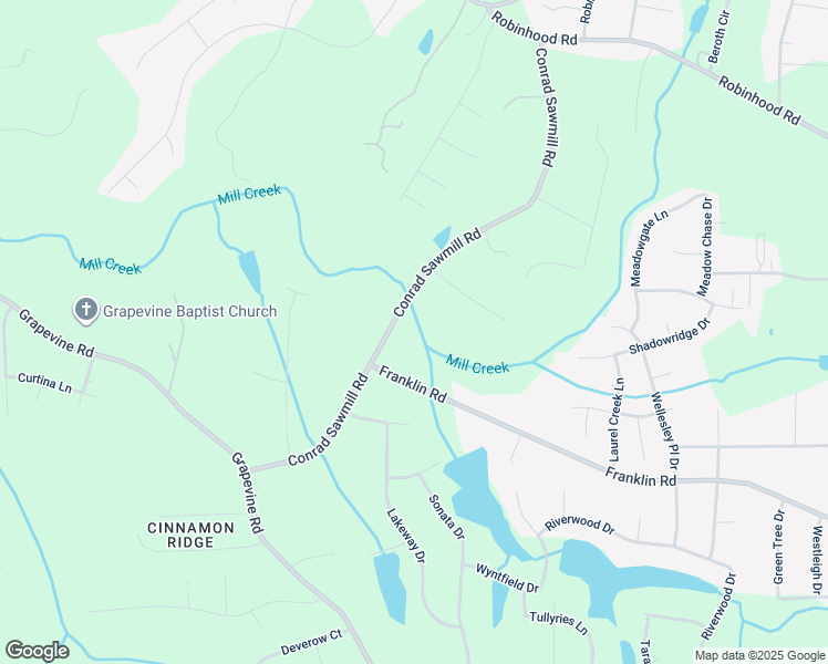 map of restaurants, bars, coffee shops, grocery stores, and more near 1475 Conrad Sawmill Road in Lewisville
