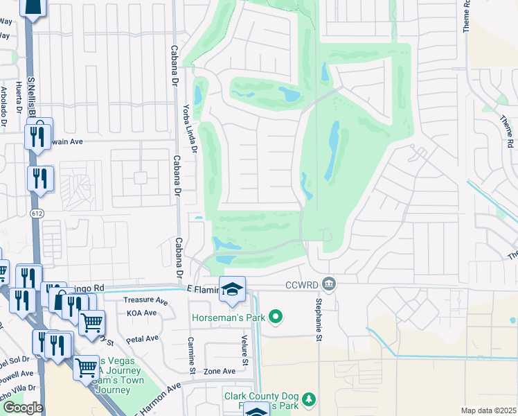 map of restaurants, bars, coffee shops, grocery stores, and more near 5601 Little Lake Avenue in Las Vegas