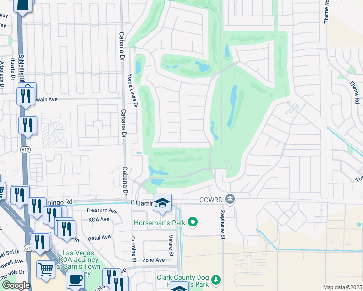 map of restaurants, bars, coffee shops, grocery stores, and more near 5601 Little Lake Avenue in Las Vegas
