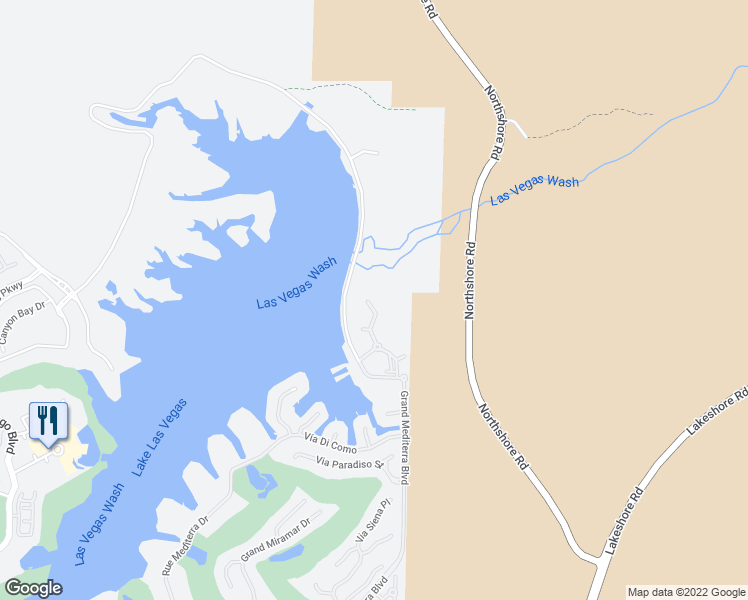 map of restaurants, bars, coffee shops, grocery stores, and more near 31 Via Mantova in Henderson