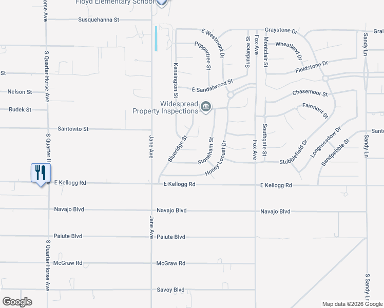 map of restaurants, bars, coffee shops, grocery stores, and more near 4671 Stonebridge Court in Pahrump