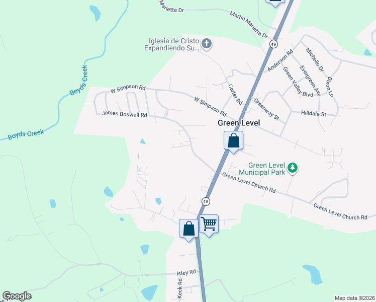 map of restaurants, bars, coffee shops, grocery stores, and more near 2331 James Boswell Road in Burlington