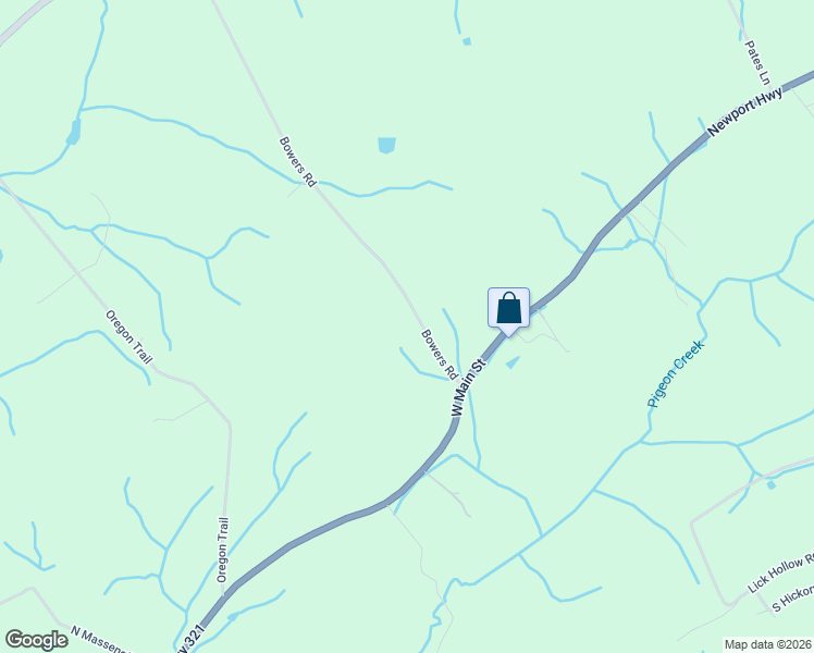 map of restaurants, bars, coffee shops, grocery stores, and more near 131 Roberts Road in Greeneville