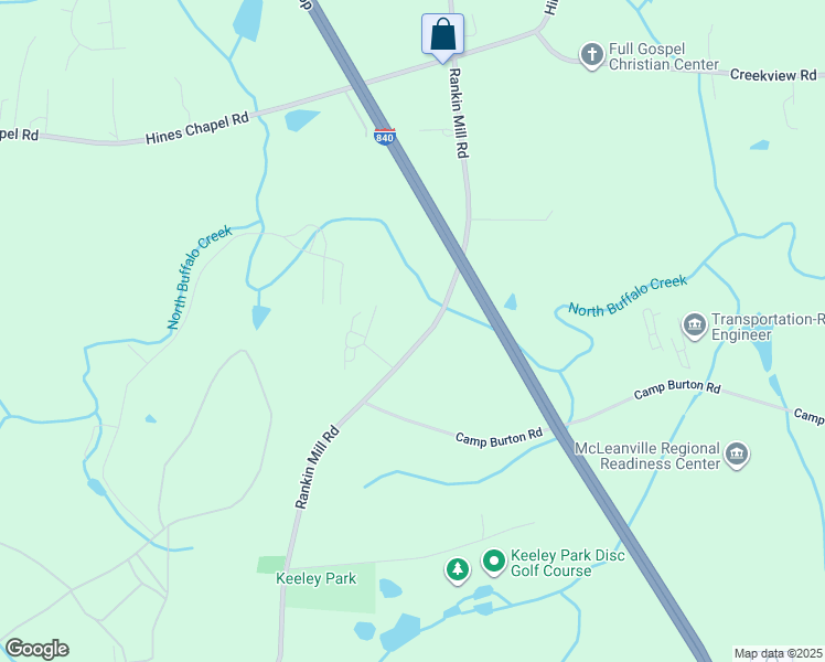 map of restaurants, bars, coffee shops, grocery stores, and more near 1421 Rankin Mill Road in McLeansville