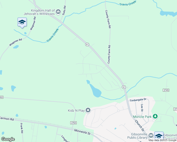 map of restaurants, bars, coffee shops, grocery stores, and more near 5715 North Carolina 61 in Gibsonville