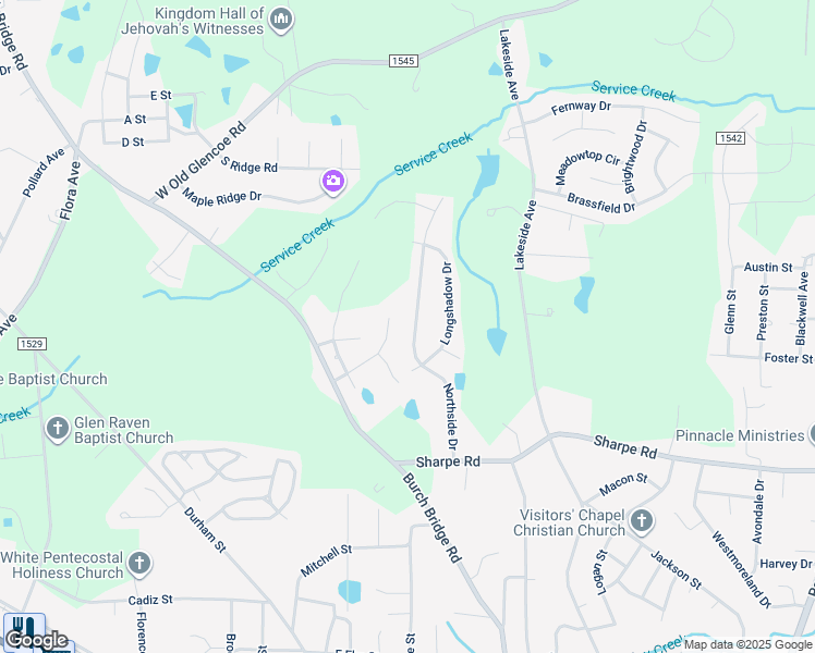 map of restaurants, bars, coffee shops, grocery stores, and more near 1836 Northside Drive in Burlington