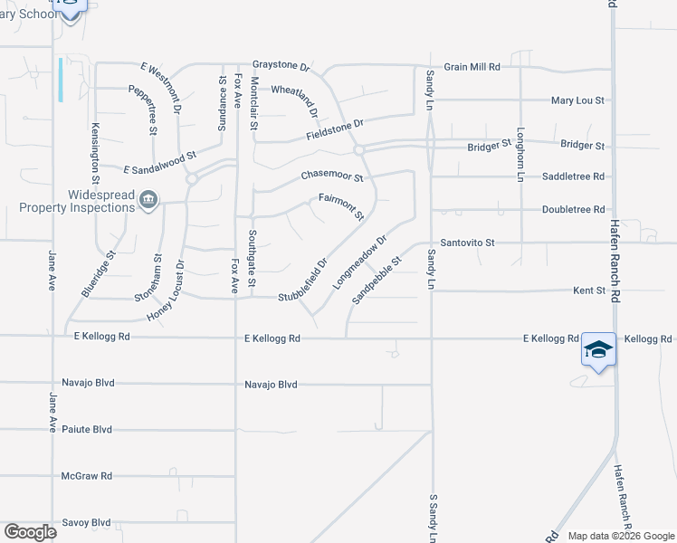 map of restaurants, bars, coffee shops, grocery stores, and more near 6830 Longmeadow Drive in Pahrump