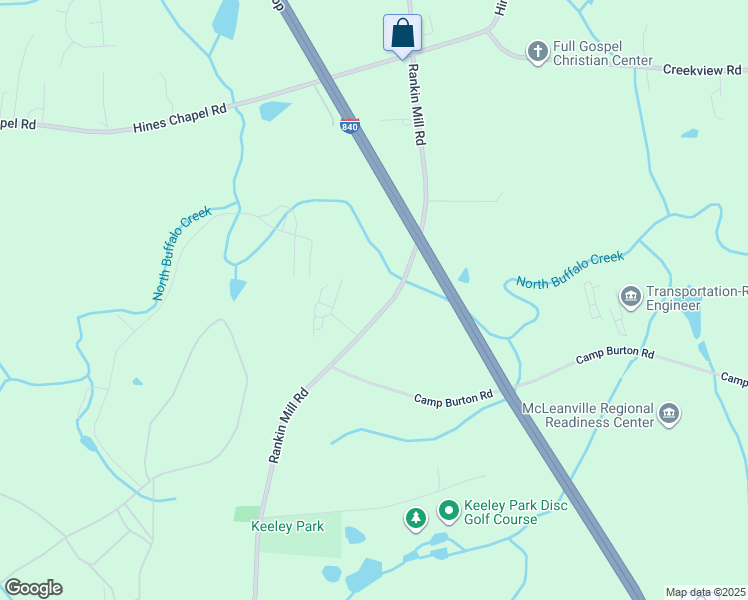 map of restaurants, bars, coffee shops, grocery stores, and more near 1421 Rankin Mill Road in McLeansville