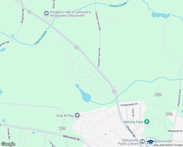 map of restaurants, bars, coffee shops, grocery stores, and more near 5613 North Carolina 61 in Gibsonville
