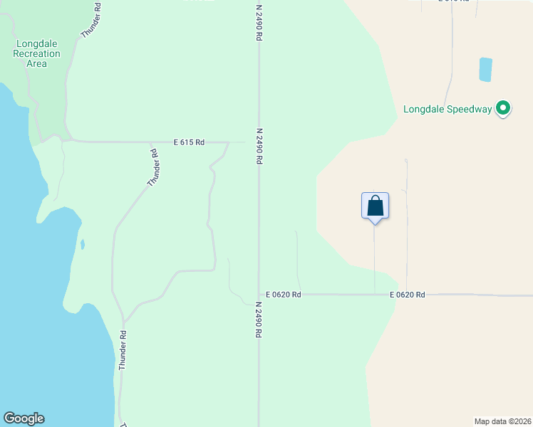 map of restaurants, bars, coffee shops, grocery stores, and more near N2490 Road in Longdale