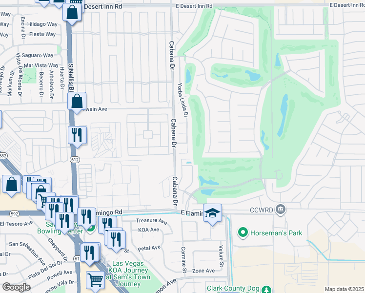 map of restaurants, bars, coffee shops, grocery stores, and more near 5412 Altoona Street in Las Vegas
