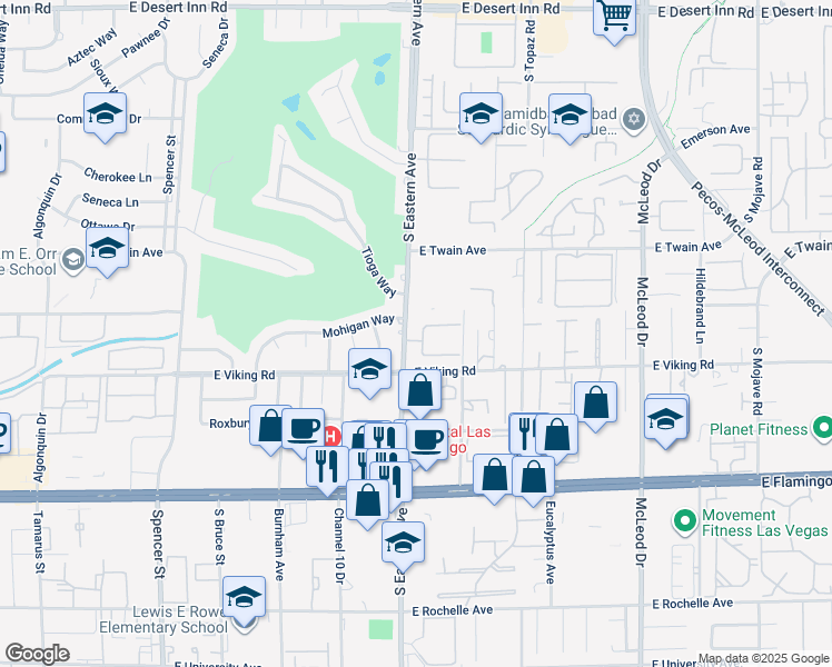 map of restaurants, bars, coffee shops, grocery stores, and more near 2410 Sabado Street in Las Vegas