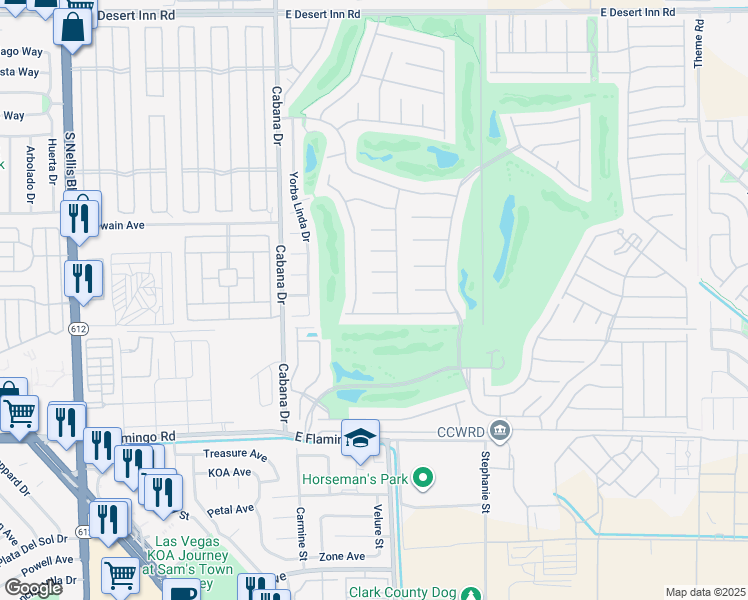 map of restaurants, bars, coffee shops, grocery stores, and more near 5604 Wedge Court in Las Vegas