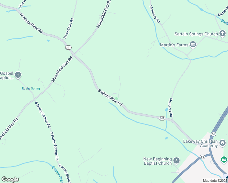 map of restaurants, bars, coffee shops, grocery stores, and more near 208 South White Pine Road in Talbott