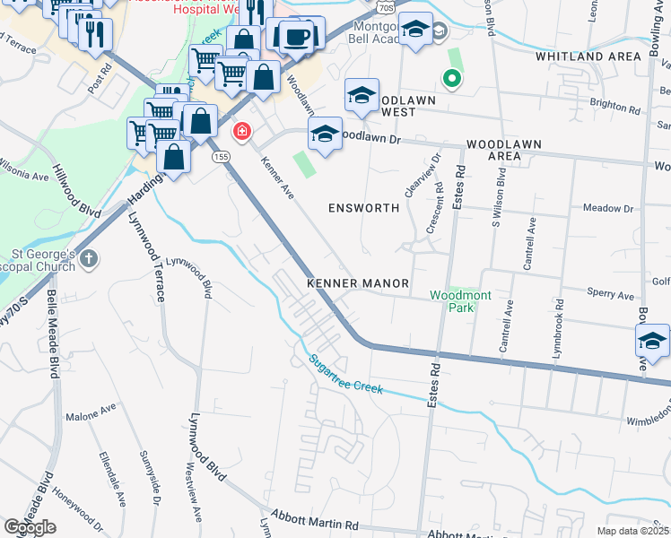 map of restaurants, bars, coffee shops, grocery stores, and more near 193 Kenner Avenue in Nashville