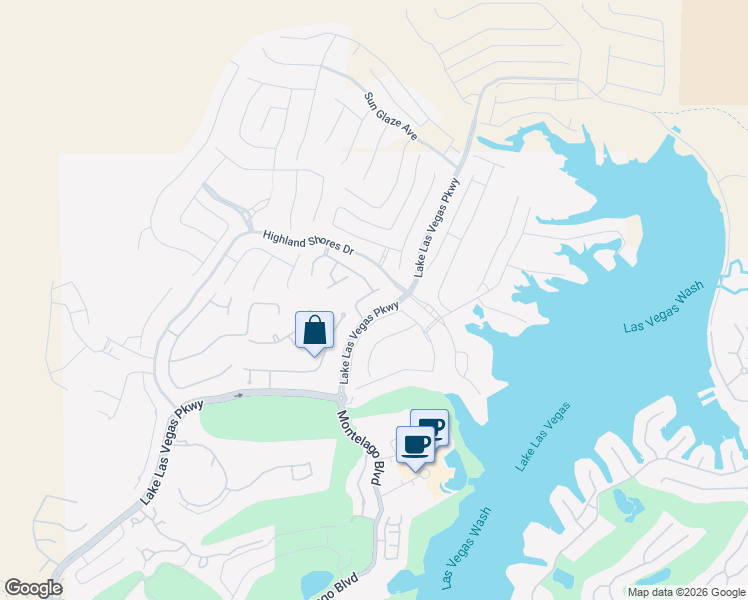map of restaurants, bars, coffee shops, grocery stores, and more near 20 Highland Cove Lane in Henderson