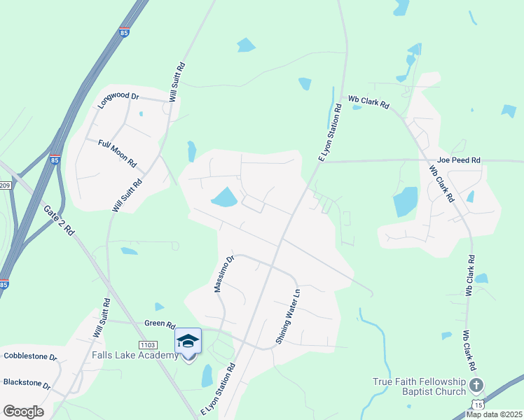 map of restaurants, bars, coffee shops, grocery stores, and more near 2043 Quail Cir in Creedmoor