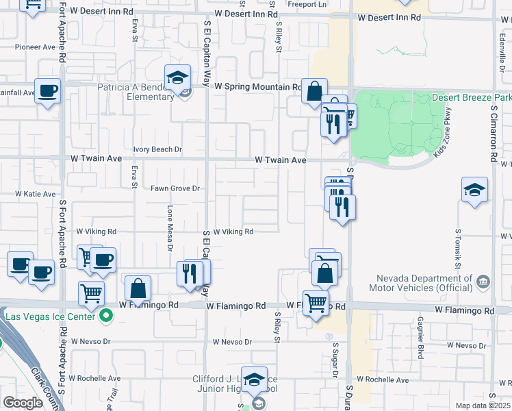 map of restaurants, bars, coffee shops, grocery stores, and more near 8862 Blake Alan Avenue in Las Vegas