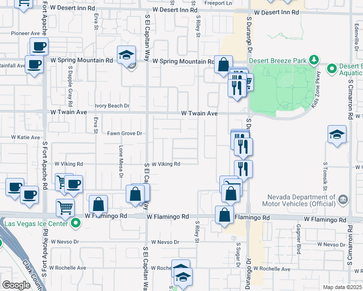 map of restaurants, bars, coffee shops, grocery stores, and more near 8862 Blake Alan Avenue in Las Vegas