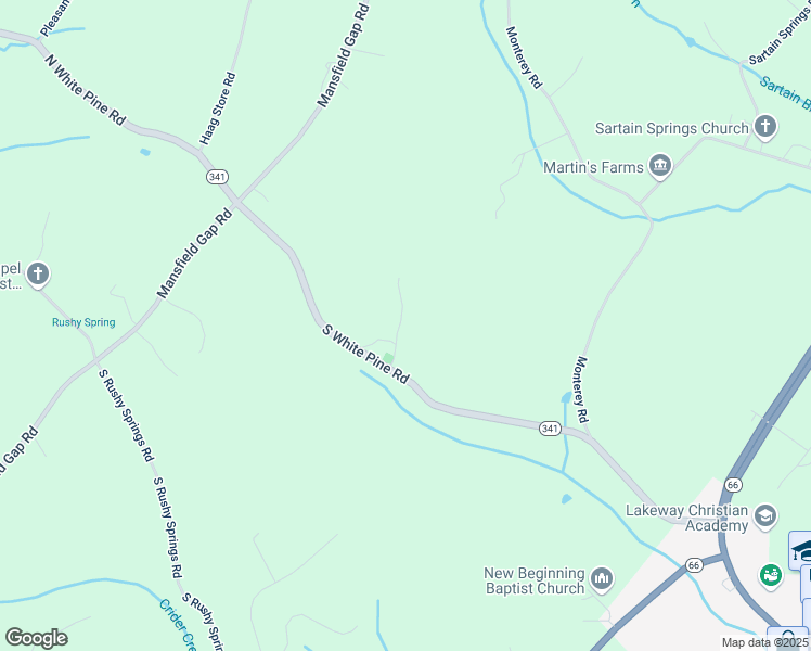 map of restaurants, bars, coffee shops, grocery stores, and more near 208 South White Pine Road in Jefferson County