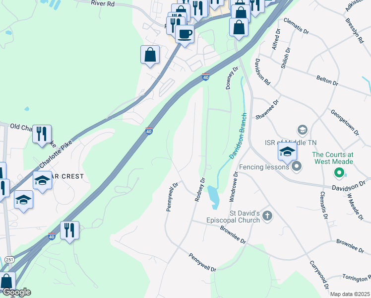 map of restaurants, bars, coffee shops, grocery stores, and more near 913 Plateau Parkway in Nashville