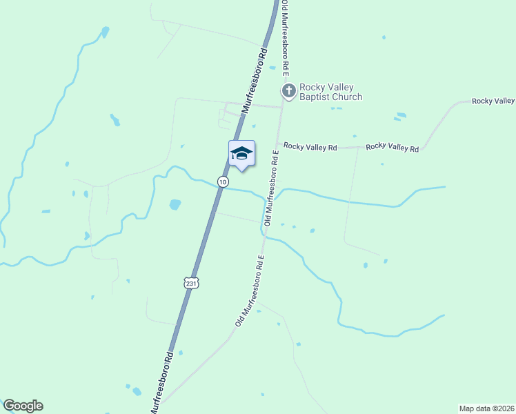 map of restaurants, bars, coffee shops, grocery stores, and more near 6130 Old Murfreesboro Road East in Lebanon