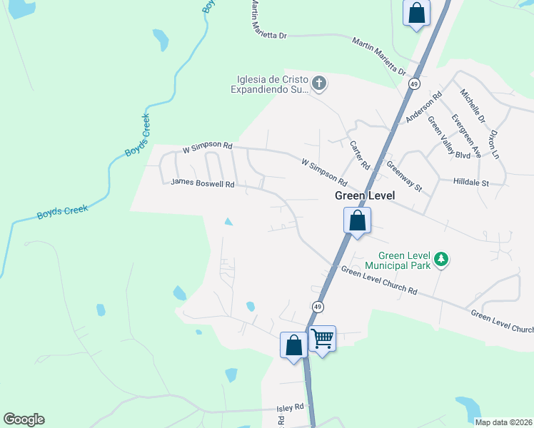 map of restaurants, bars, coffee shops, grocery stores, and more near 2109 Liggins Ct in Burlington
