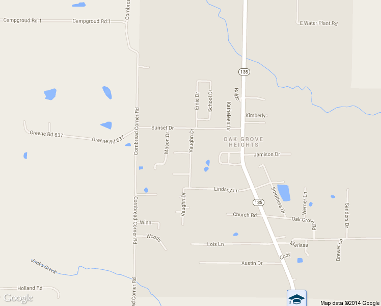 map of restaurants, bars, coffee shops, grocery stores, and more near 390 Vaughn Drive in Paragould