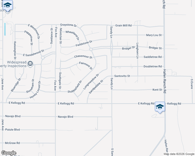 map of restaurants, bars, coffee shops, grocery stores, and more near 6761 Longmeadow Drive in Pahrump