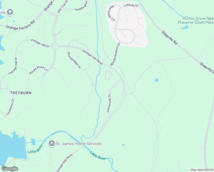 map of restaurants, bars, coffee shops, grocery stores, and more near 25 Fairwoods Drive in Durham
