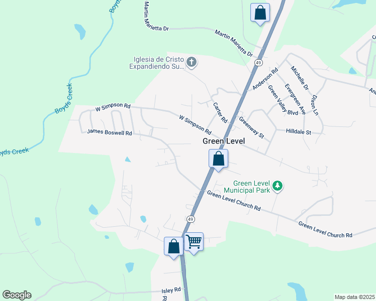 map of restaurants, bars, coffee shops, grocery stores, and more near 2215 Old Orchard Lane in Burlington
