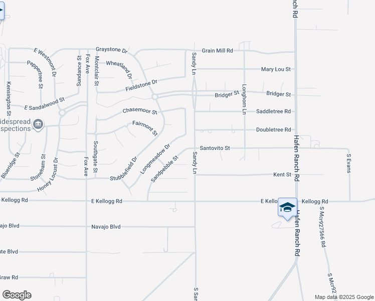 map of restaurants, bars, coffee shops, grocery stores, and more near 6761 Sandpebble Street in Pahrump
