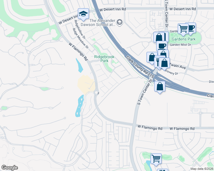 map of restaurants, bars, coffee shops, grocery stores, and more near 3833 Sterling Crest Place in Las Vegas