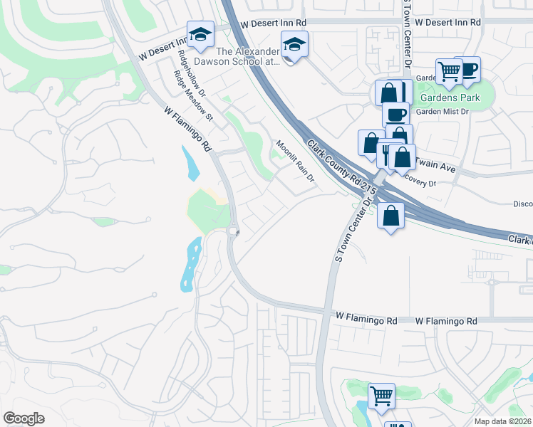 map of restaurants, bars, coffee shops, grocery stores, and more near 3833 Sterling Crest Place in Las Vegas