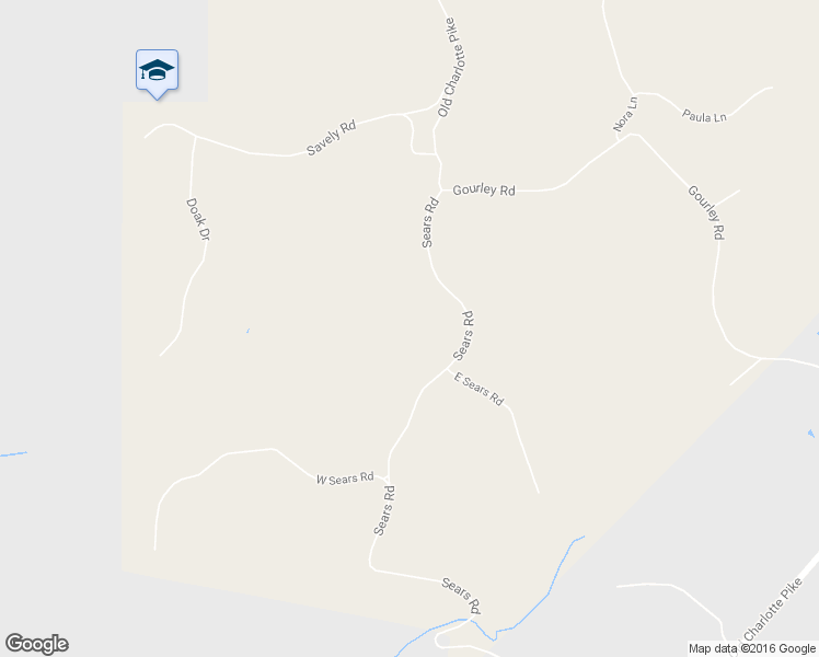 map of restaurants, bars, coffee shops, grocery stores, and more near 4490 Sears Road in Pegram