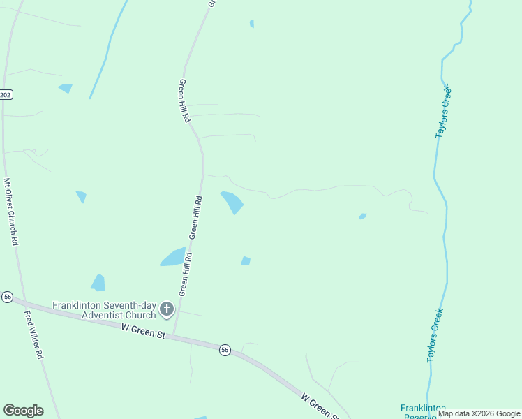 map of restaurants, bars, coffee shops, grocery stores, and more near 228 Green Hill Road in Franklinton