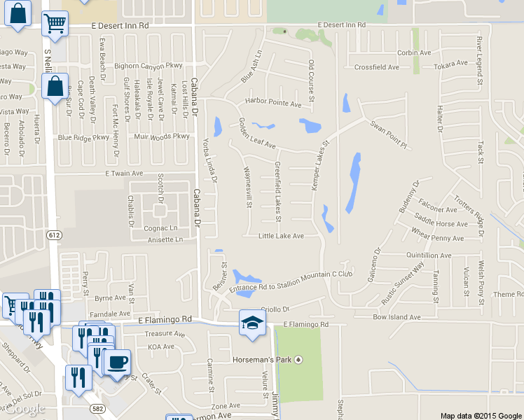 map of restaurants, bars, coffee shops, grocery stores, and more near 5604 Wedge Court in Las Vegas