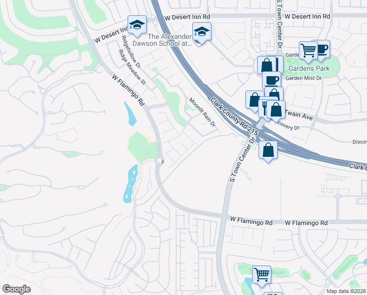 map of restaurants, bars, coffee shops, grocery stores, and more near 3833 Sterling Crest Place in Las Vegas
