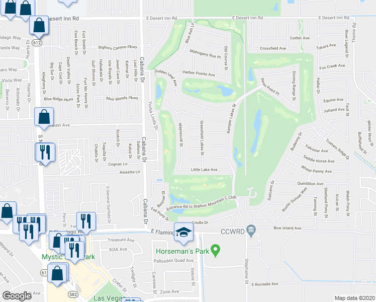map of restaurants, bars, coffee shops, grocery stores, and more near 5565 Estrella Mountain Court in Las Vegas