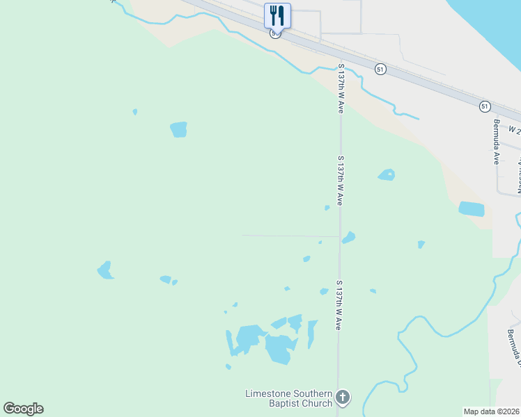map of restaurants, bars, coffee shops, grocery stores, and more near 14139 West 31st Street South in Sand Springs