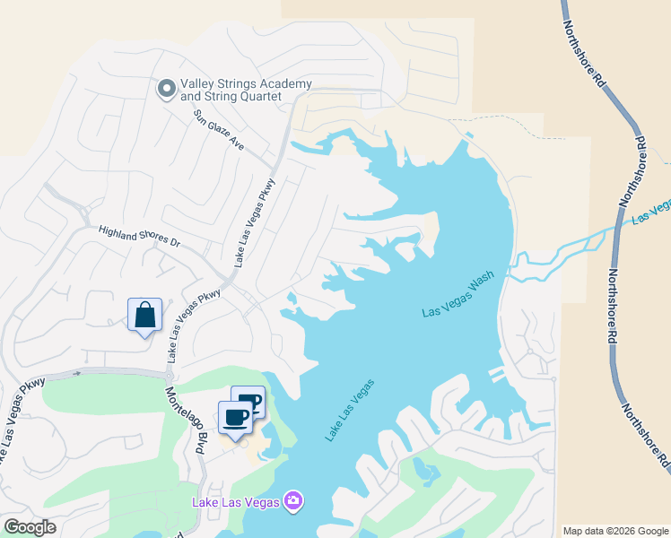 map of restaurants, bars, coffee shops, grocery stores, and more near 1485 Placid Coast Court in Henderson
