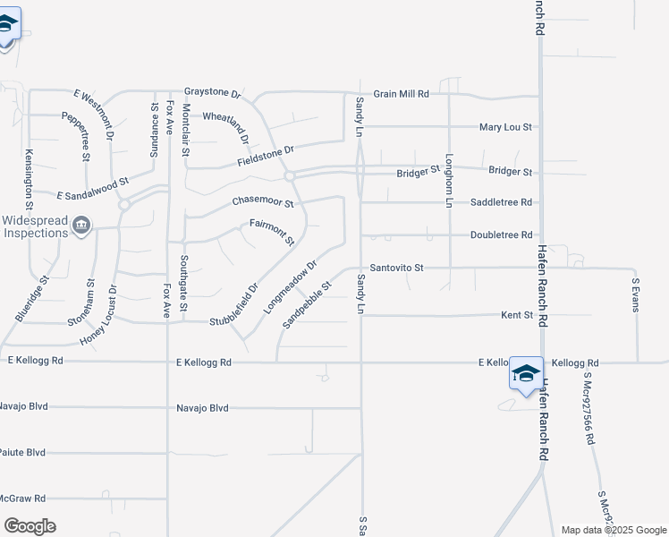 map of restaurants, bars, coffee shops, grocery stores, and more near 6780 Sandpebble Street in Pahrump